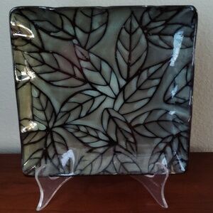 Roscher Leaf Patterned Square Serving Plate